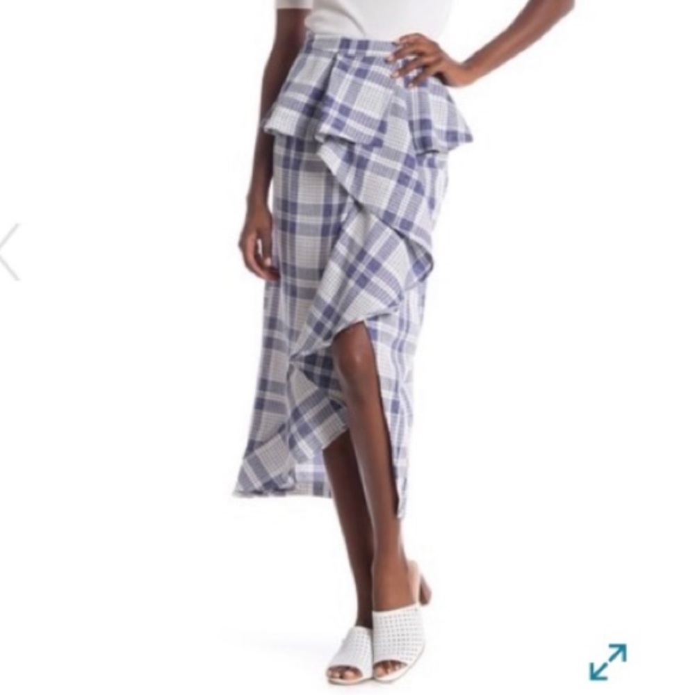 Endless Rose Maxi Plaid Wrap Skirt